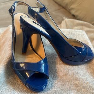 Alex Marie Heels, Sz 8M, blue, 3-1/2” heels